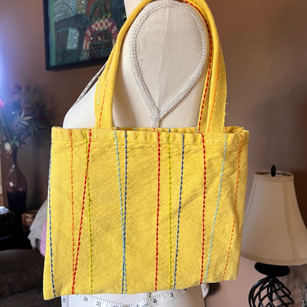 The “Sunflower Delight” Yellow Mini Tote Bag | Handmade Shoulder Bag For Women